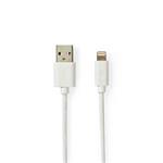 Nedis CCBW39300WT10 - Synchronizační a nabíjecí kabel | Apple Lightning 8-pin Zástrčka - USB A Zástrčka | 1 m | Bílá ba