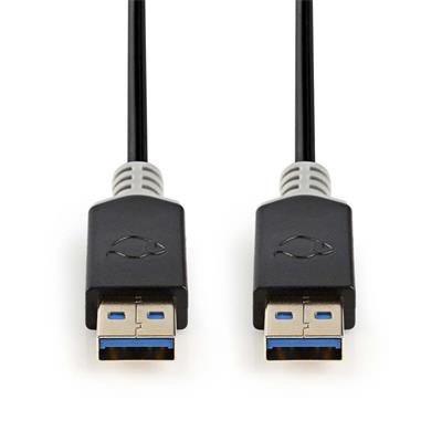 Nedis CCBW61000AT20 - USB 3.0 Kabel | A Zástrčka - A Zástrčka | 2 m | Antracit