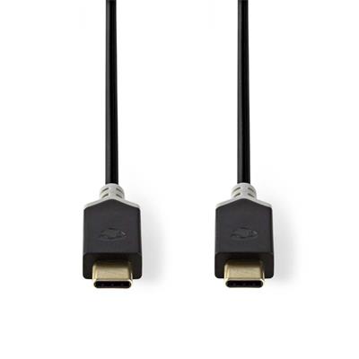 Nedis CCBW64750AT10 - Kabel USB 3.1 (Gen2) | Typ-C Zástrčka - Typ-C Zástrčka | 1 m | Antracit