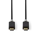 Nedis CCBW64750AT10 - Kabel USB 3.1 (Gen2) | Typ-C Zástrčka - Typ-C Zástrčka | 1 m | Antracit