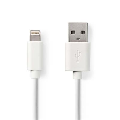 Nedis CCGB39300WT20 - Synchronizační a nabíjecí kabel | Apple Lightning - USB A Zástrčka | 2 m | Bílá barva