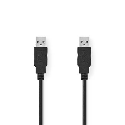 Nedis CCGB60000BK20 - USB 2.0 kabel | A Zástrčka - A Zástrčka | 2 m | Černá barva