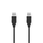 Nedis CCGB60000BK20 - USB 2.0 kabel | A Zástrčka - A Zástrčka | 2 m | Černá barva