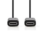 Nedis CCGB64700BK10 - Kabel USB 3.1 (Gen1) | Typ-C Zástrčka - Typ-C Zástrčka | 1 m | Černá barva