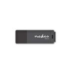 Nedis FDRIU3128BK - Flash disk USB 3.0 | 128 GB | Čtení 80 MB/s / zápis 10 MB/s | Černá barva