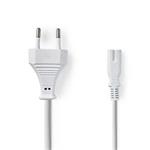 Nedis PCGP11040WT20 - Napájecí Kabel | Euro Zástrčka – IEC-320-C7 | 2 m | Bílá barva