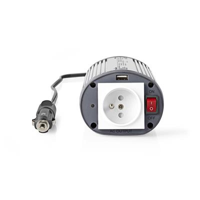 Nedis PIMS15012E - Měnič, Modifikovaná Sinusová Vlna | 12 V DC – 230 V AC | 150 W | 1x Zemnicí Kolík / 1x USB Výstup