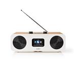 Nedis RDIN2500WT - Internetové Rádio - Stolní Provedení/Bluetooth/Wi-Fi/DAB+/FM/Internet/2,4 "/34W/Budík/Bílá/Dřevo