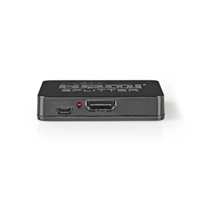 Nedis VSPL34002BK - 2portový | HDMI Rozbočovač | Černý