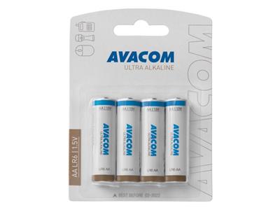 Nenabíjecí baterie AA LR6 AVACOM Ultra Alkaline 4ks Blistr