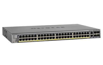 Netgear M4100-50G-POE+ MANAGED SWITCH, (48 x Gigabit PoE+, 2x Gigabit, 4x SFP shared), Budget 380W, with EPS 1740W