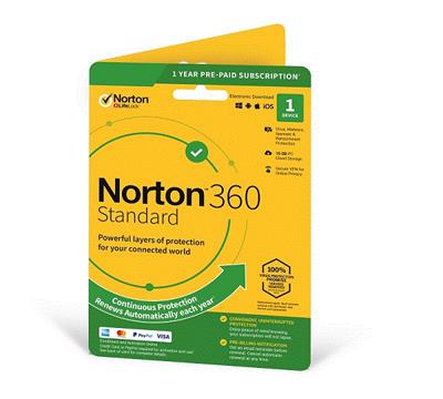 NORTON 360 STANDARD 10GB + VPN 1 uživatel pro 1 zařízení na 1rok