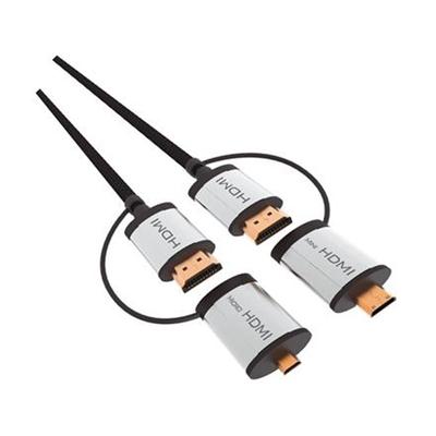 OMEGA kabel HDMI v1.4 černý 1,5m + adapter na miniHDMI a microHDMI