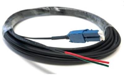 OPTIX Hybrid patchcord LC-LC 09/125 10m Duplex G.657A OUTDOOR with 2x1,5mm CU pair