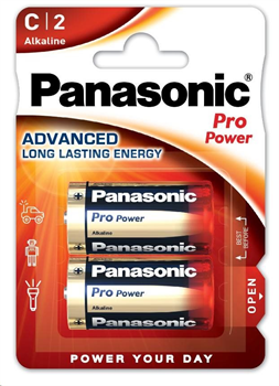 PANASONIC Alkalická baterie Alkaline Power Pro LR14 (typ C) 1.5V,blistr 2ks