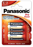 PANASONIC Alkalická baterie Alkaline Power Pro LR14 (typ C) 1.5V,blistr 2ks