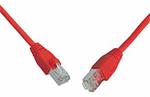 Patch kabel CAT5E SFTP PVC 0,5m červený snag-proof C5E-315RD-0,5MB