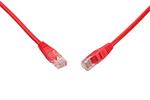 Patch kabel CAT5E UTP PVC 0,5m červený non-snag-proof C5E-155RD-0,5MB