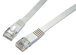 Patch kabel plochý CAT5E UTP LSOH 0,5m šedý non-snag-proof 