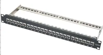 Patch panel 24port Cat 6A, STP, vyvaz.lišta, stíněný