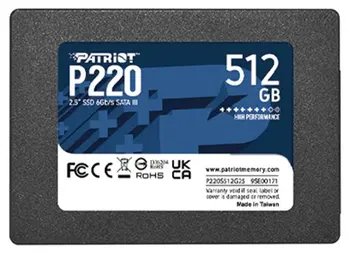 Patriot P220,512GB,2.5" SATA SSD