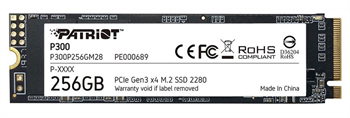 Patriot P300 256GB,M.2 NVMe PCIe Gen 3 x4,1700/1100MB/s