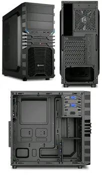 PC skříň Sharkoon VG4-V,Middle tower,3x5.25",2xUSB2.0,2xUSB30,ATX