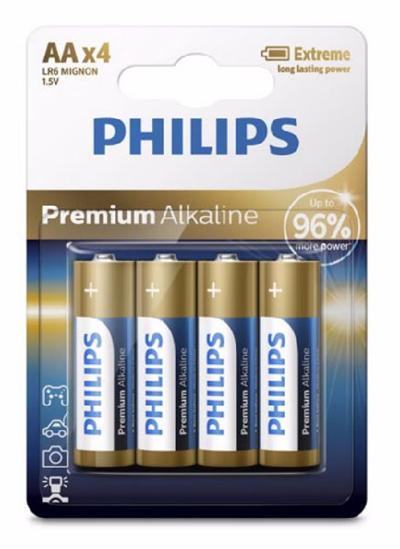 Philips baterie 4x AA (1,5V), řada Premium Alkaline