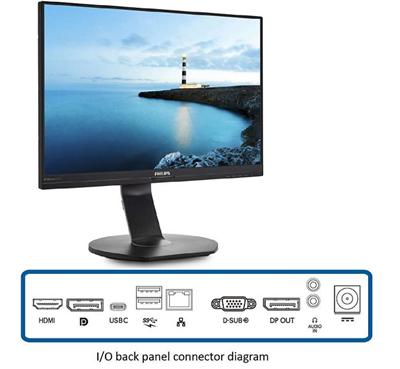 Philips LCD 241B7QUPBEB 23,8" W IPS LED/1920x1080/1000:1/5ms/250 cd/VGA/HDMI/DP/USB-C/Repro/pivot