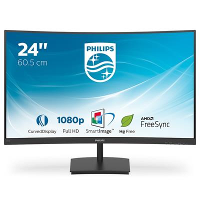 Philips LCD 241E1SC 23,6" zakřivený VA /1920x1080@75Hz/4ms/20mil:1/VGA/HDMI/VESA