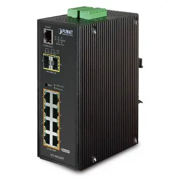 Planet IGS-10020HPT POE SWITCH 8X 1000BASE-T, 2X SFP, 802.3AT 270W, IP30, -40 AŽ 75°C, SNMP, IGMPV3, IPV6