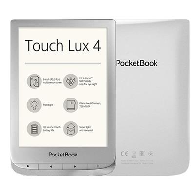 PocketBook 627 Touch Lux 4, Silver, 6´´ E-ink 1024x758 LCD, WLAN b/g/n, 8GB/SD