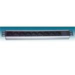 PremiumCord 19" PDU, 1U, 9x230V, 2m kabel Euro