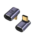 PremiumCord Adaptér USB-C na USB-C, USB 4.0, zahnutý 90°