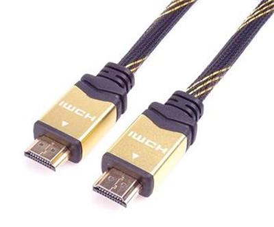 PremiumCord HDMI 2.0 High Speed + Ethernet kabel HQ, zlacené konektory, 1m