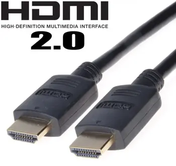 PremiumCord HDMI 2.0 High Speed + Ethernet kabel, zlacené konektory, 0,5m