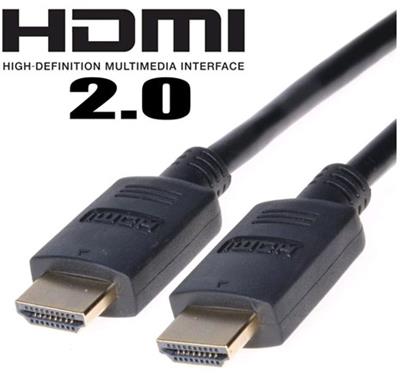 PremiumCord HDMI 2.0 High Speed+Ethernet,zlacené konektory,3840×2160,2m