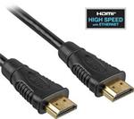 PremiumCord HDMI High Speed + Ethernet kabel, zlacené konektory, 0,5m 