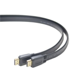 PremiumCord HDMI High Speed + Ethernet plochý kabel, zlacené konektory, 1,5m 