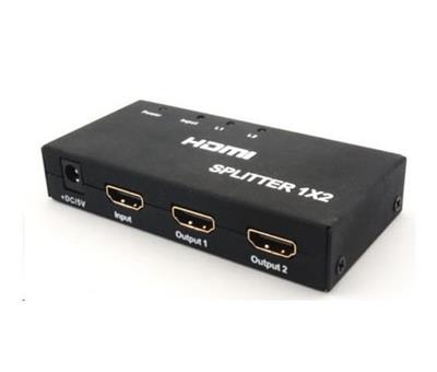 PREMIUMCORD HDMI splitter 1-2 portů kovový s napájecím adaptérem, 3D, FULL HD