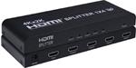 PremiumCord HDMI splitter 1-4 porty, kovové pouzdro, 4K, FULL HD, 3D