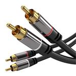 PremiumCord HQ stínený kabel 2x CINCH-2x CINCH M/M 1,5m