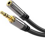 PremiumCord HQ stíněný prodlužovací kabel Jack 3.5mm - Jack 3.5mm M/F 3m