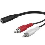 PremiumCord Kabel Jack 3.5mm-2xCINCH F/M 1,5m