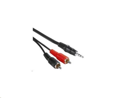 PremiumCord Kabel Jack 3,5mm-2xCINCH M/M 15m