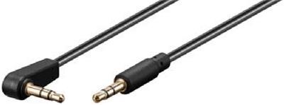 PremiumCord Kabel Jack 3.5mm - 3,5mm konektor 90° M/M 1,5m