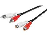 PREMIUMCORD Kabel prodlužovací audio 2x Cinch - 2x Cinch (RCA, M/F) 10m