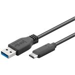 PremiumCord Kabel USB 3.1 konektor C/male - USB 3.0  A/male, černý, 1m