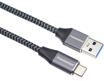 PremiumCord kabel USB-C - USB 3.0 A (USB 3.1 gen1,3A,3m,oplet