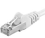 Premiumcord Patch kabel CAT6a S-FTP,RJ45,AWG 26/7,1m,bílá